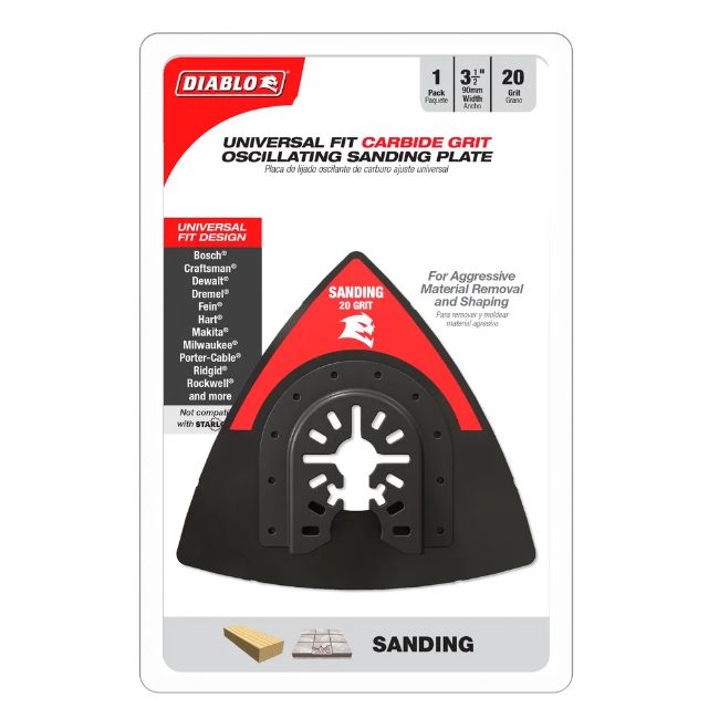 3-1/2" 20-Grit Universal Fit Oscillating Sanding Plate